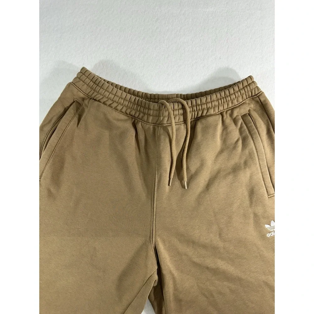 Adidas Originals Men's L Brown Trefoil Logo Fleece Sweatshorts Casual Shorts